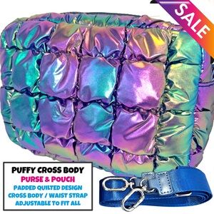 Puffy Crossbody/Pouch IRIDESCENT PURPLE